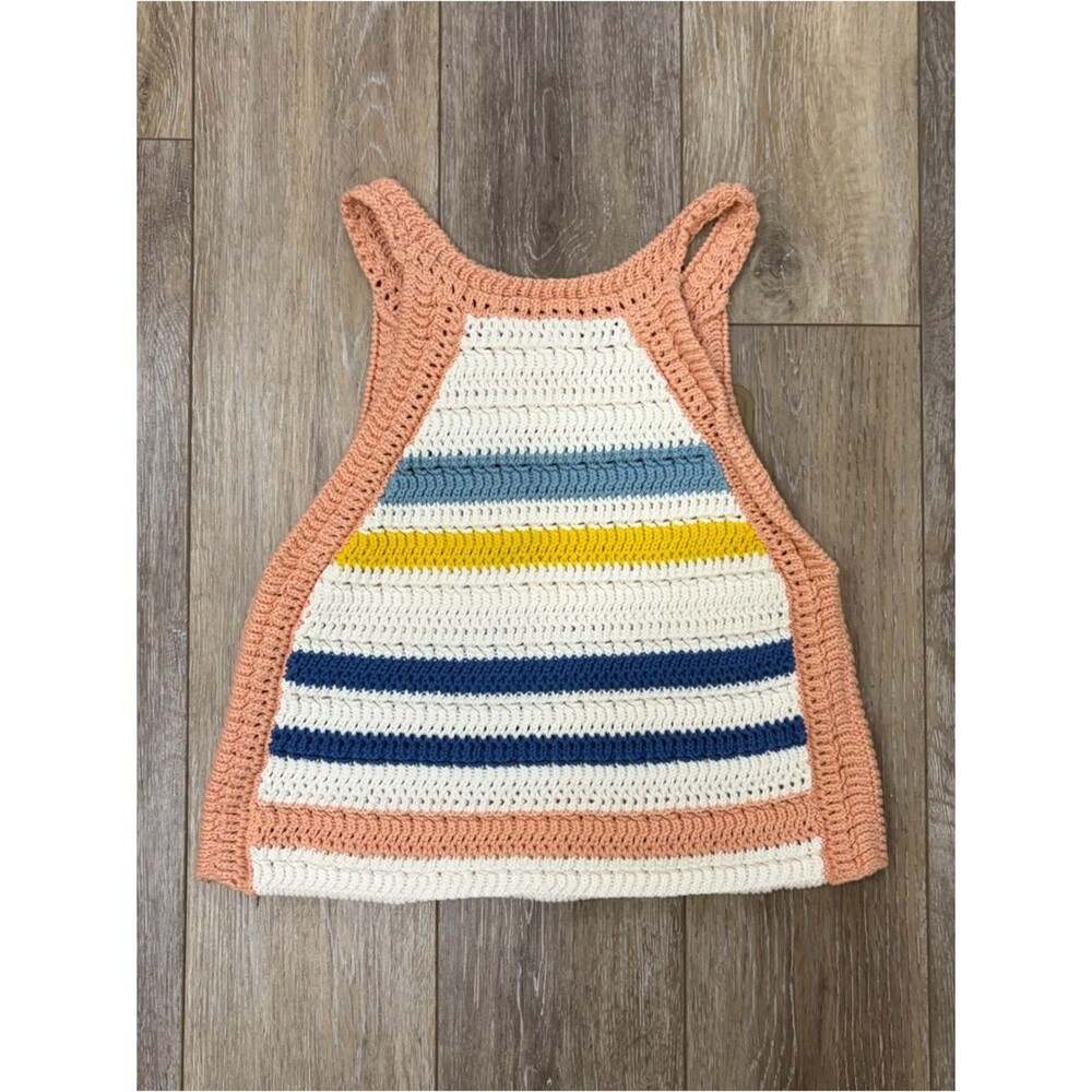 BCBGeneration Crocheted Striped Knit Tank Size XS - Picture 5 of 7